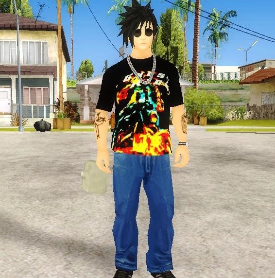 GTA 侠盗猎车 圣安地列斯 恶灵骑士图案衣服MOD-IGTA侠盗飞车资源网-GTAMOD下载站