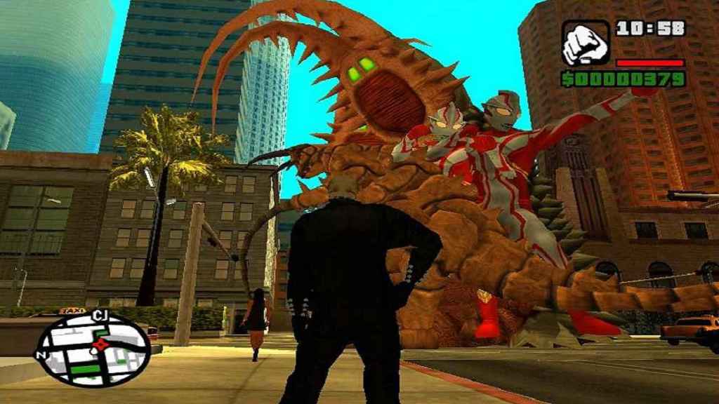 GTA 侠盗猎车 圣安地列斯 人物MOD 奥特曼大战怪兽CLE-IGTA侠盗飞车资源网-GTAMOD下载站