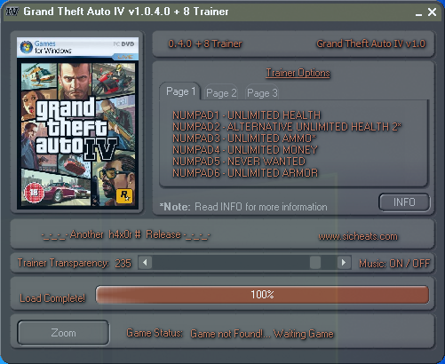 《侠盗猎车手GTA4》V1.0.4.0版8项属性修改器-IGTA侠盗飞车资源网-GTAMOD下载站