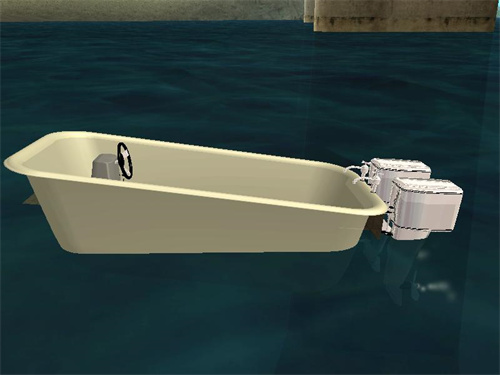 [GTA:圣安地列斯MOD]浴缸小艇MOD-IGTA侠盗飞车资源网-GTAMOD下载站