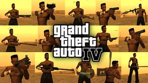 [GTA:圣安地列斯MOD]仿GTA4完整武器包-IGTA侠盗飞车资源网-GTAMOD下载站